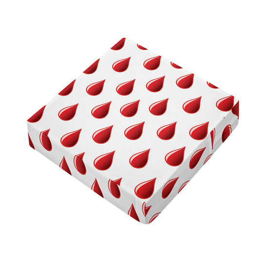 Red Blood Drop Pattern Print Outdoor Seat Cushion Cover