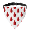 Red Blood Drop Pattern Print Over The Collar Dog Bandana