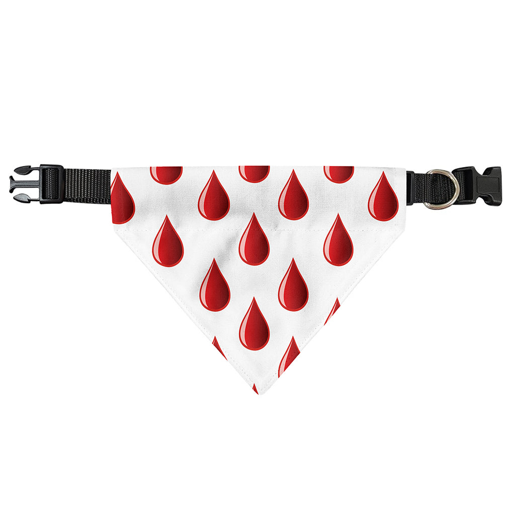 Red Blood Drop Pattern Print Over The Collar Dog Bandana