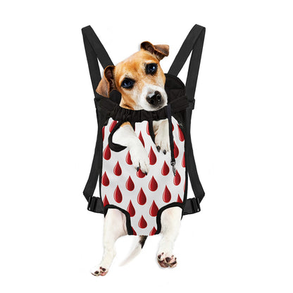 Red Blood Drop Pattern Print Pet Carrier Backpack