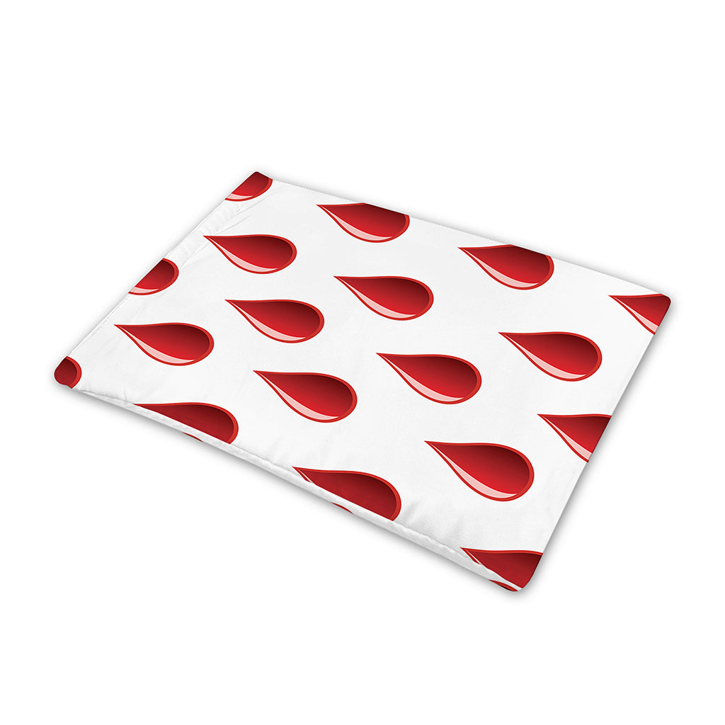 Red Blood Drop Pattern Print Pet Cooling Mat Cover