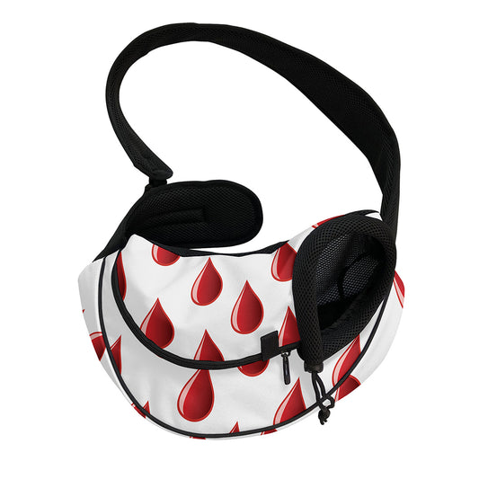 Red Blood Drop Pattern Print Pet Sling Carrier