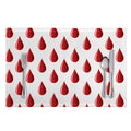 Red Blood Drop Pattern Print Placemat