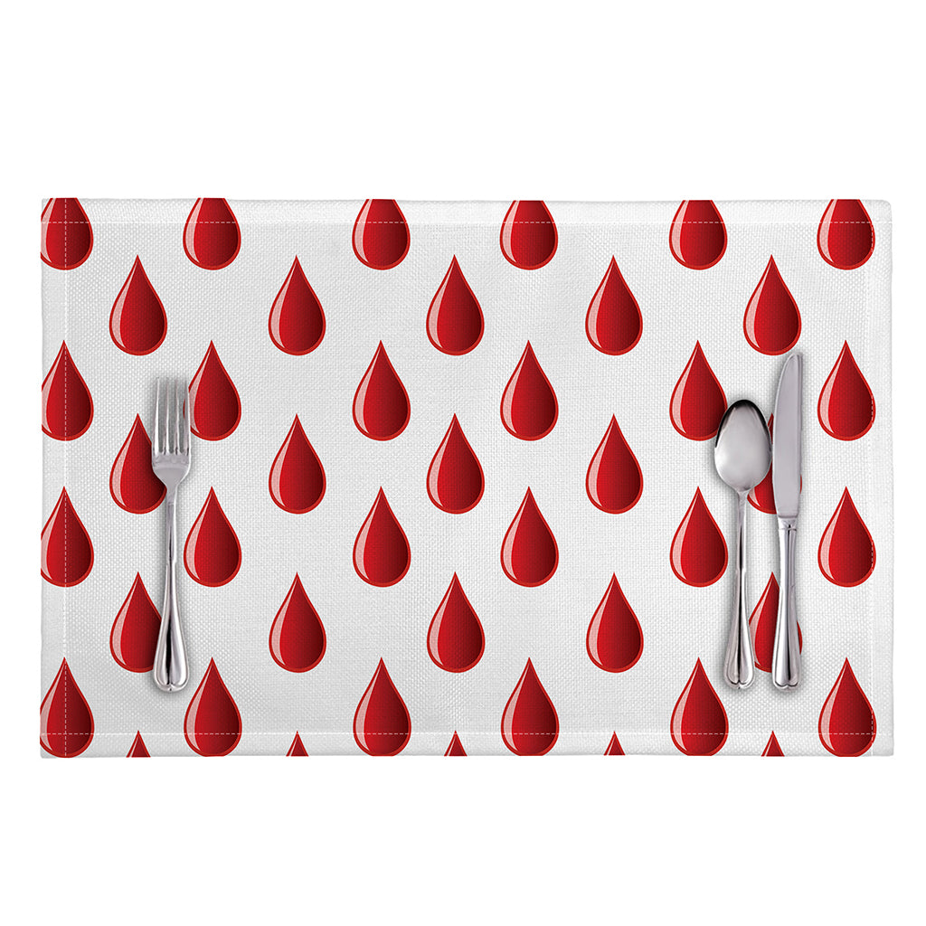 Red Blood Drop Pattern Print Placemat