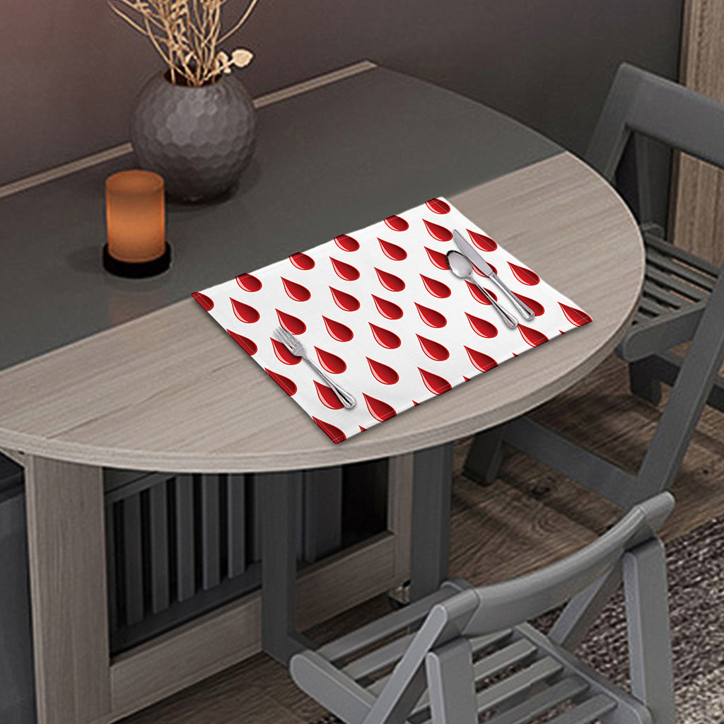 Red Blood Drop Pattern Print Placemat