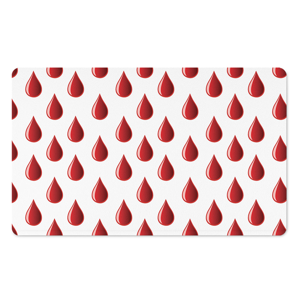Red Blood Drop Pattern Print Polyester Doormat