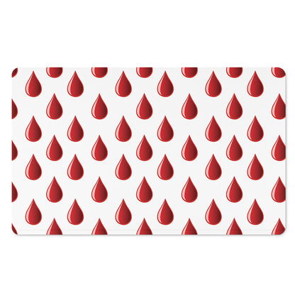 Red Blood Drop Pattern Print Polyester Doormat
