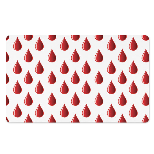 Red Blood Drop Pattern Print Polyester Doormat