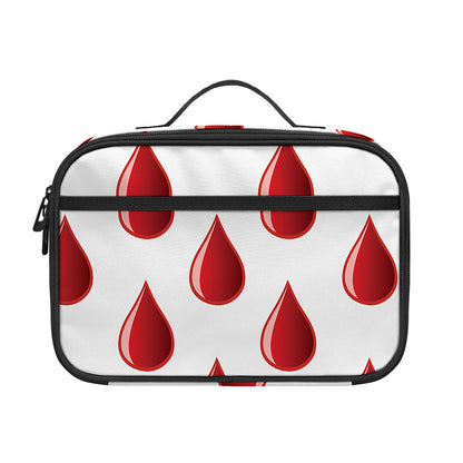 Red Blood Drop Pattern Print Portable Lunch Bag