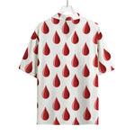 Red Blood Drop Pattern Print Rayon Hawaiian Shirt