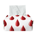 Red Blood Drop Pattern Print Rectangle Tissue Box Cover