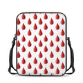 Red Blood Drop Pattern Print Rectangular Crossbody Bag