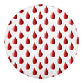 Red Blood Drop Pattern Print Round Blanket