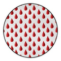Red Blood Drop Pattern Print Round Floor Mat