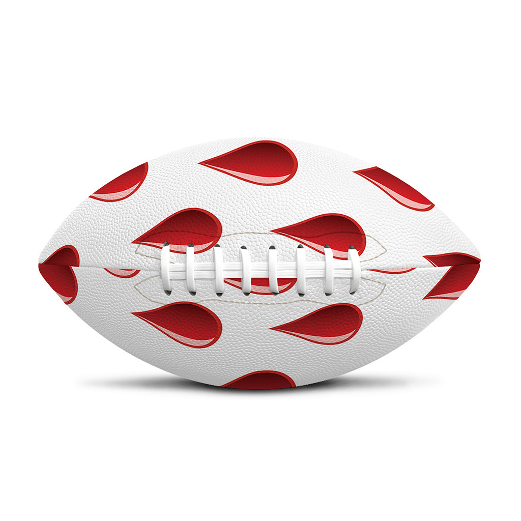 Red Blood Drop Pattern Print Rugby Ball