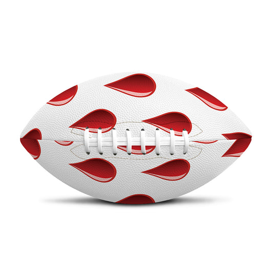 Red Blood Drop Pattern Print Rugby Ball