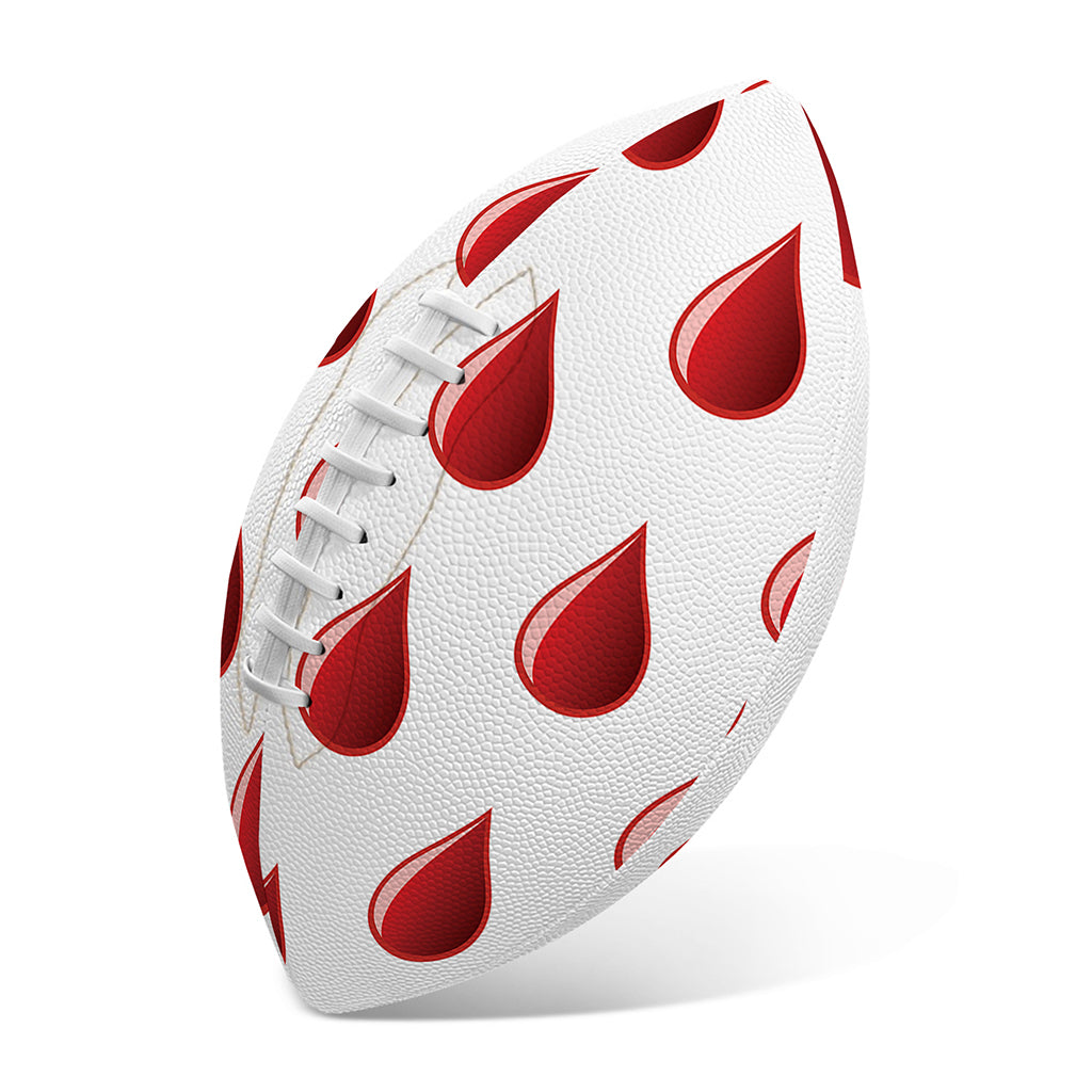 Red Blood Drop Pattern Print Rugby Ball