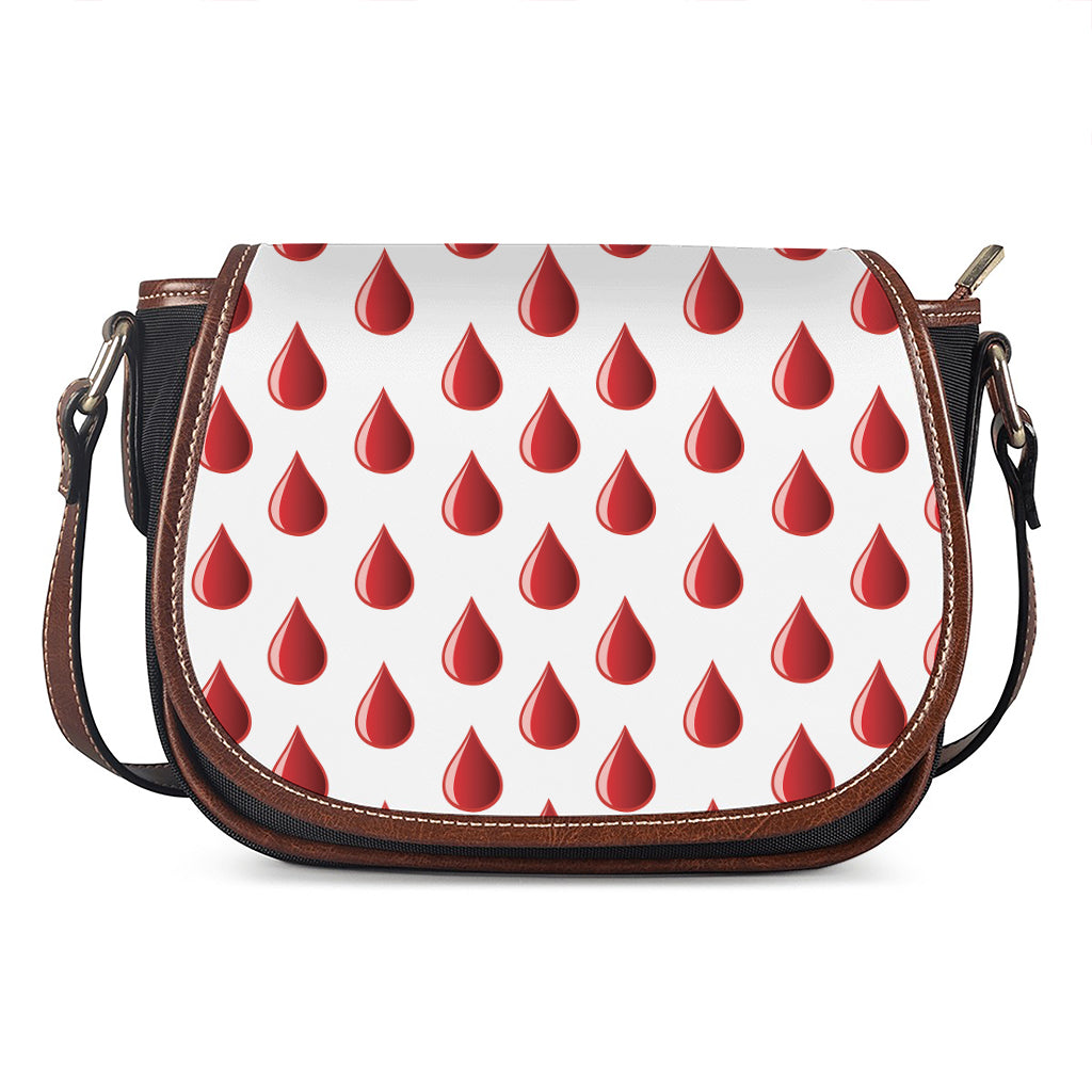 Red Blood Drop Pattern Print Saddle Bag