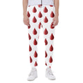 Red Blood Drop Pattern Print Joggers