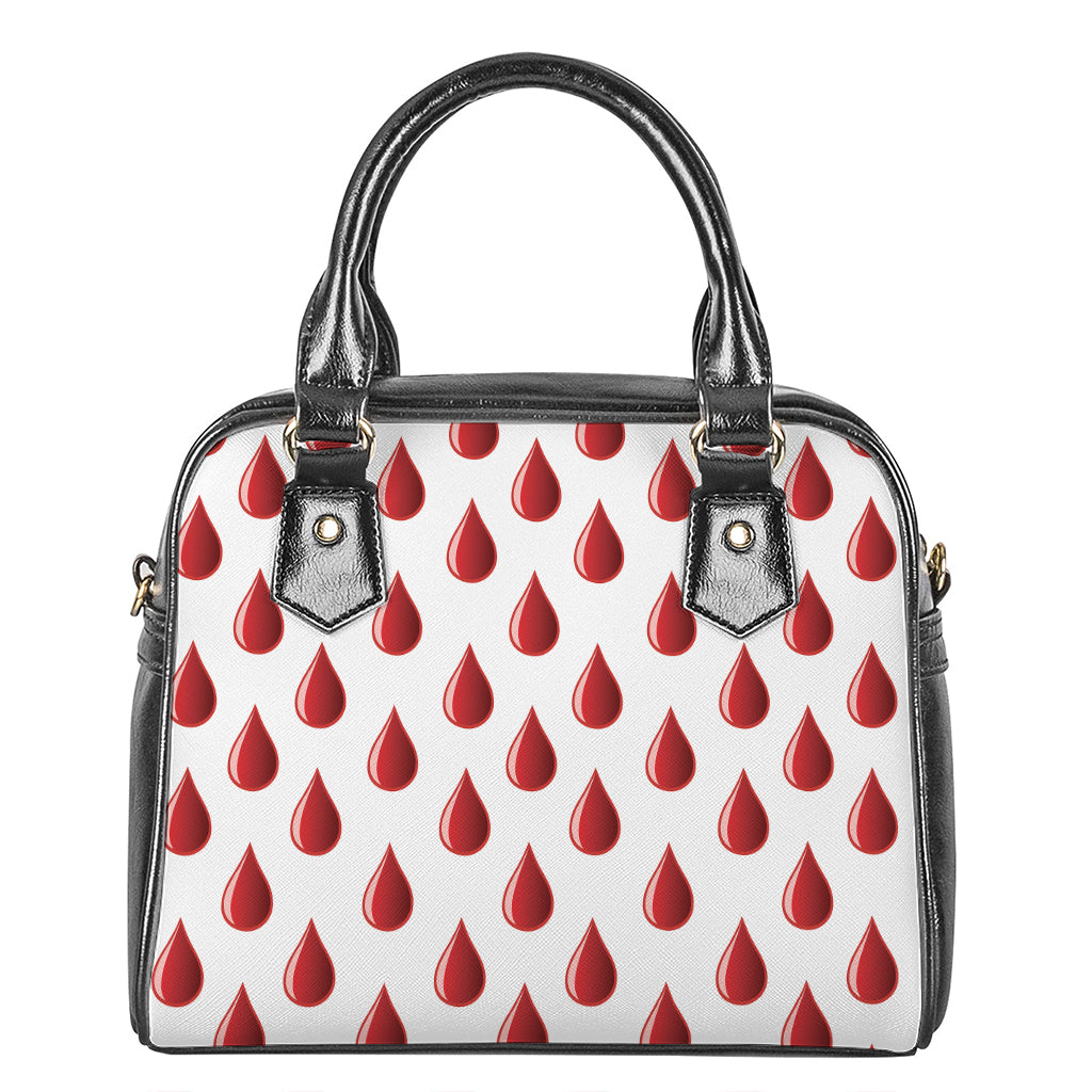 Red Blood Drop Pattern Print Shoulder Handbag