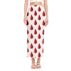 Red Blood Drop Pattern Print Side Slit Maxi Skirt