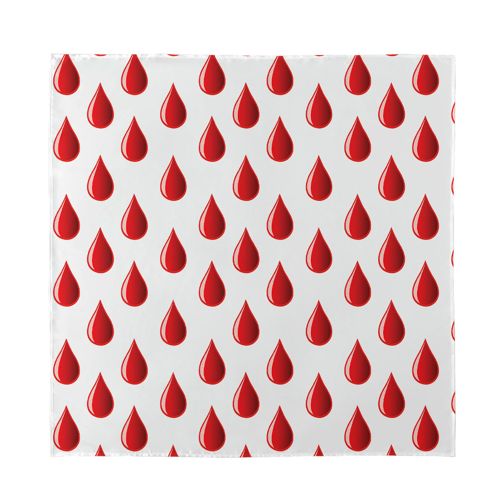 Red Blood Drop Pattern Print Silk Bandana