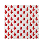 Red Blood Drop Pattern Print Silk Bandana