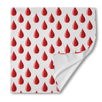 Red Blood Drop Pattern Print Silk Bandana