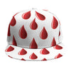 Red Blood Drop Pattern Print Snapback Cap