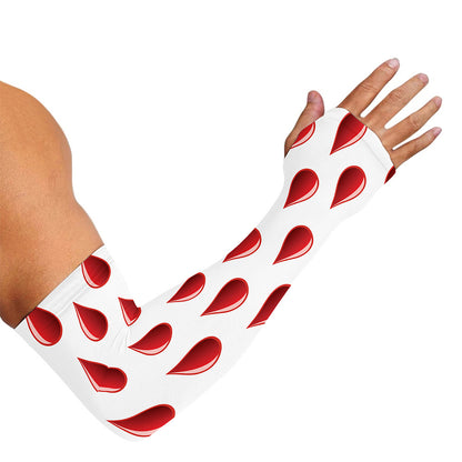 Red Blood Drop Pattern Print Sun Protection Arm Sleeves