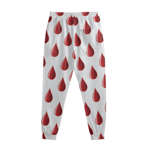 Red Blood Drop Pattern Print Sweatpants