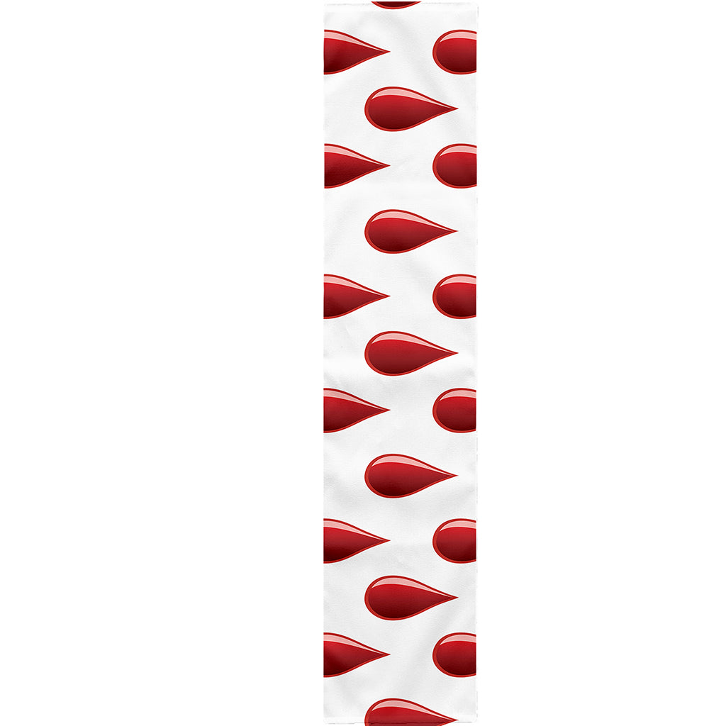 Red Blood Drop Pattern Print Table Runner