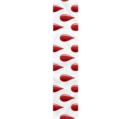 Red Blood Drop Pattern Print Table Runner