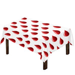 Red Blood Drop Pattern Print Tablecloth