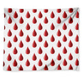 Red Blood Drop Pattern Print Tapestry