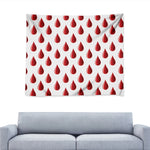 Red Blood Drop Pattern Print Tapestry