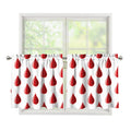 Red Blood Drop Pattern Print Tier Curtains