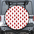 Red Blood Drop Pattern Print Tire Cover