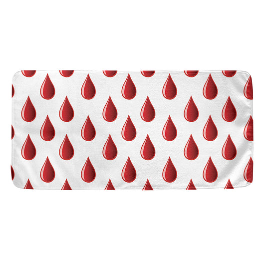 Red Blood Drop Pattern Print Towel