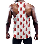 Red Blood Drop Pattern Print Training Tank Top