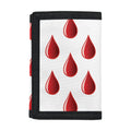 Red Blood Drop Pattern Print Trifold Wallet