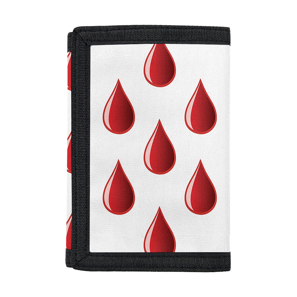 Red Blood Drop Pattern Print Trifold Wallet