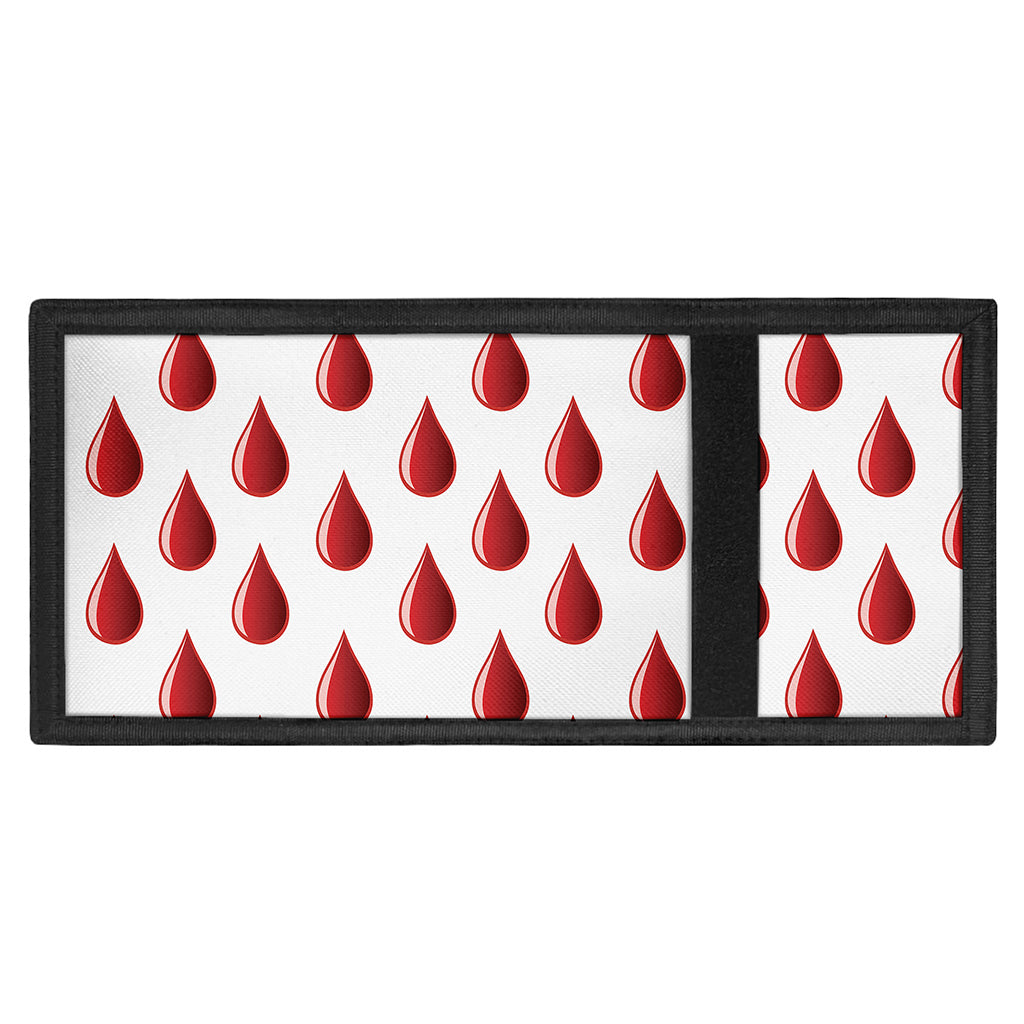 Red Blood Drop Pattern Print Trifold Wallet