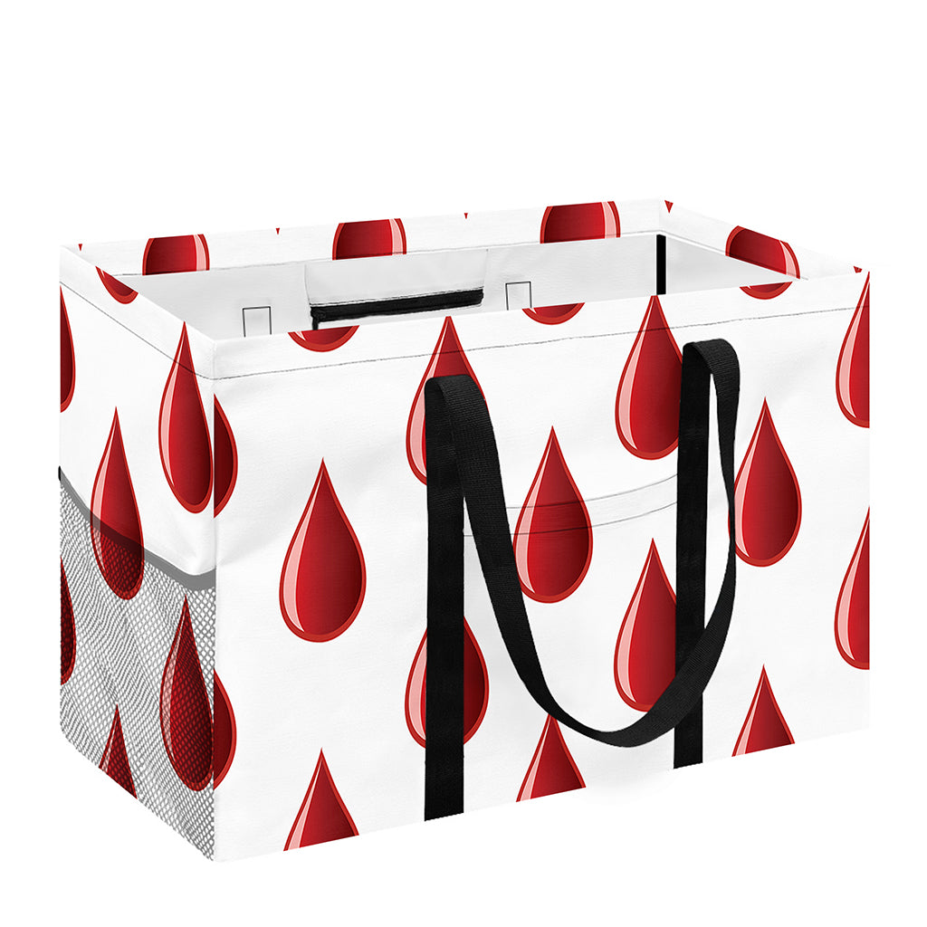 Red Blood Drop Pattern Print Utility Tote Bag