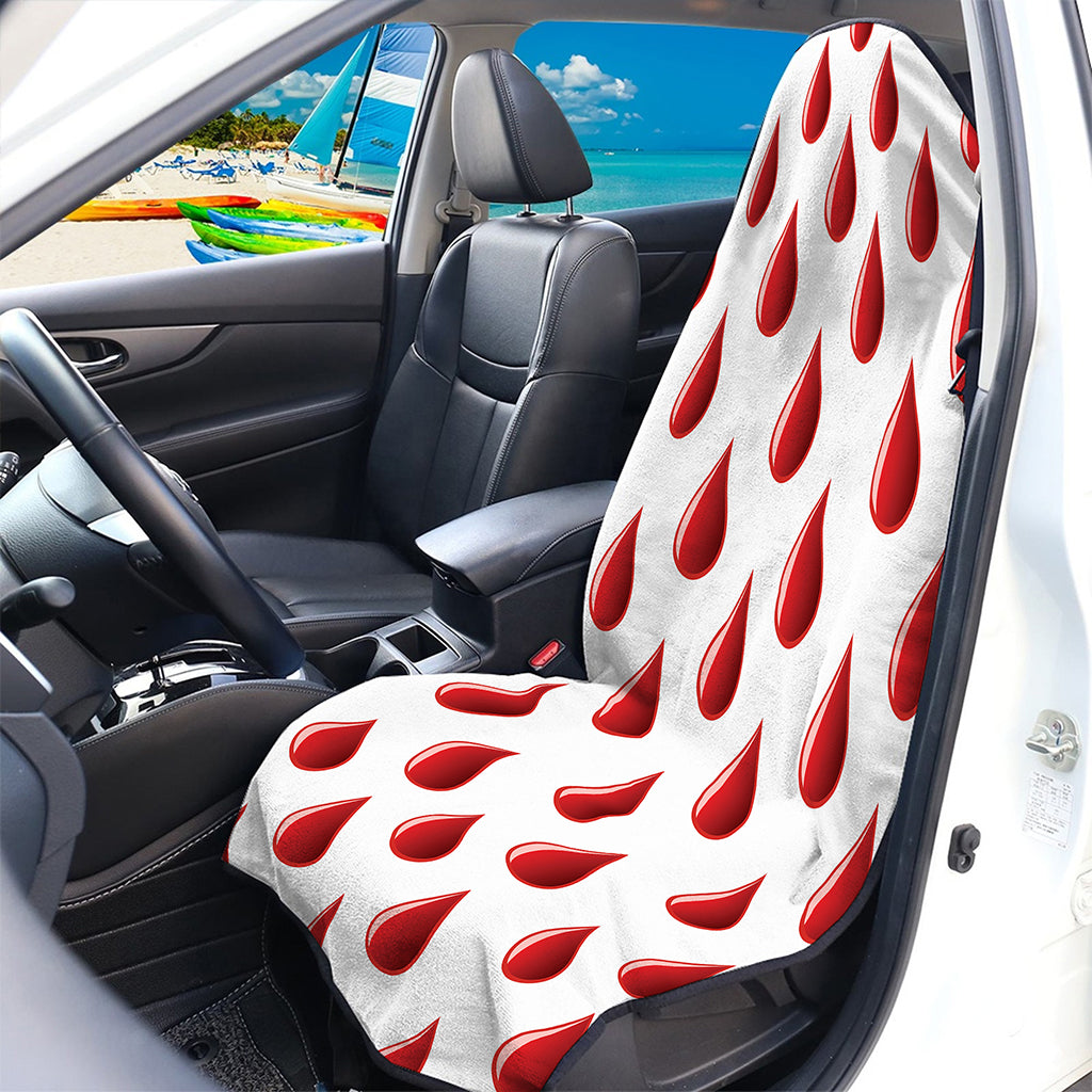 Red Blood Drop Pattern Print Waterproof Car Seat Cover
