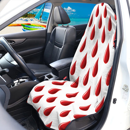 Red Blood Drop Pattern Print Waterproof Car Seat Cover