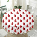 Red Blood Drop Pattern Print Waterproof Round Tablecloth
