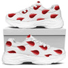 Red Blood Drop Pattern Print White Chunky Shoes