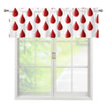 Red Blood Drop Pattern Print Window Valance