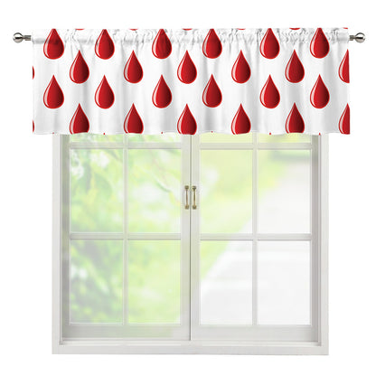 Red Blood Drop Pattern Print Window Valance